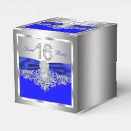 Royal Blue Diamond Sweet 16 Geschenkschachtel