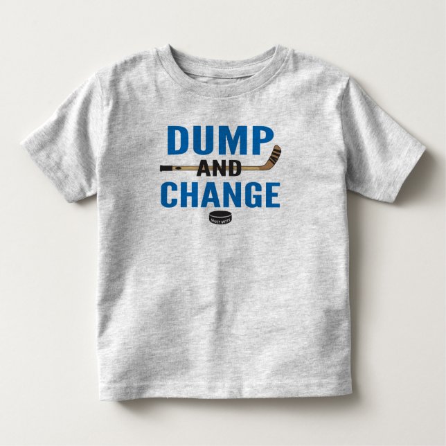 Royal Blue Dump and Change Hockey Kleinkind T-shirt (Vorderseite)