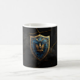 Royal Blue Eagle Crest Gaming Kaffeetasse