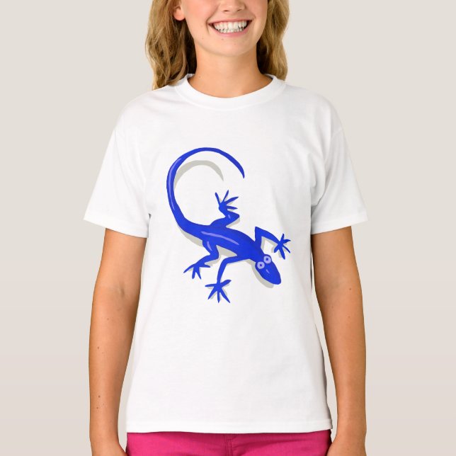 Royal Blue-Eidechsen-Shirt T-Shirt (Vorderseite)