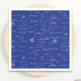 Royal Blue Equations Graphics Abschluss Napkins Serviette