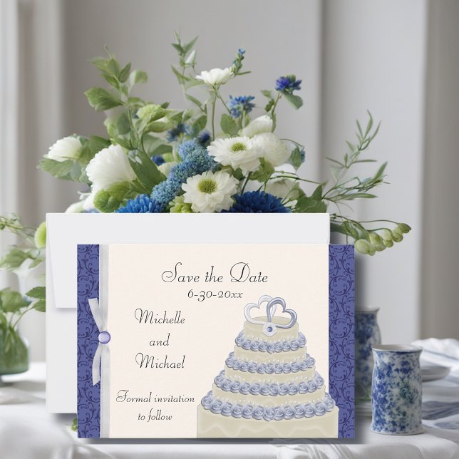 Royal Blue Florentine Save the Date (Von Creator hochgeladen)