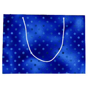 Royal Blue Foil Hanukkah Grosse Geschenktasche Große Geschenktüte