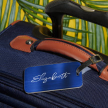 Royal Blue Foil Modern Brush Script Vorname