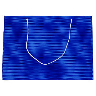Royal Blue Foil Striping Hanukkah Große Geschenktüte