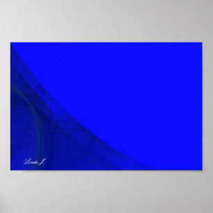 Royal Blue Fraktal Border Leinwand oder Poster