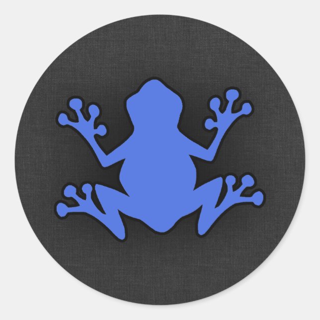 Royal Blue Frog Runder Aufkleber (Vorderseite)