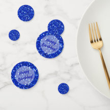 Royal Blue Funkelnd Imitats Glitzer Happy Birthday
