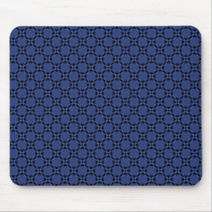 Royal Blue Funky Circles Mousepad