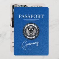 Royal Blue Germany Passport Save the Date