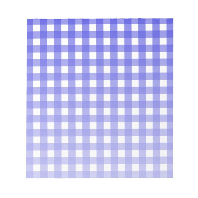 Royal Blue Gingham Notizblock (Vorderseite)