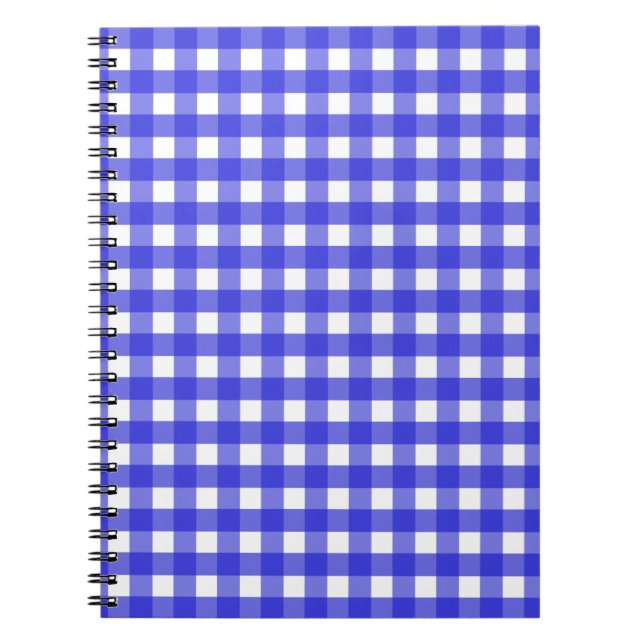 Royal Blue Gingham Notizblock (Vorderseite)