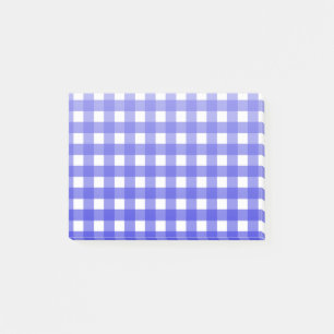 Royal Blue Gingham Post-it Klebezettel
