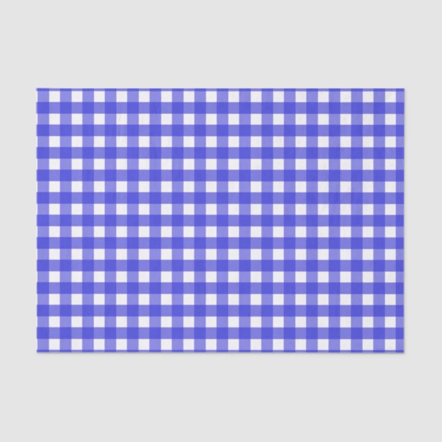 Royal Blue Gingham Seidenpapier (Vorderseite)