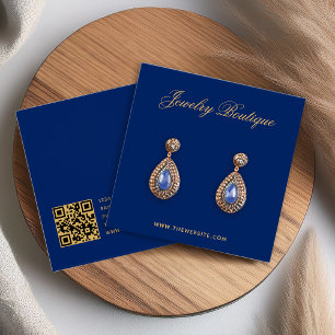 Royal Blue Gold Boutique-Ohrstecker-Anzeige Karte