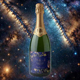 Royal Blue Gold Butterfly Wedding