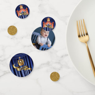 Royal Blue Gold Prince Geburtstag Konfetti