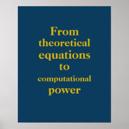 Royal Blue Gold Quantum Engineer Druck Poster