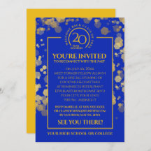 Royal Blue & Gold School Class Wiedersehen