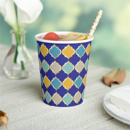 Royal Blue Golden Wedding Pappbecher