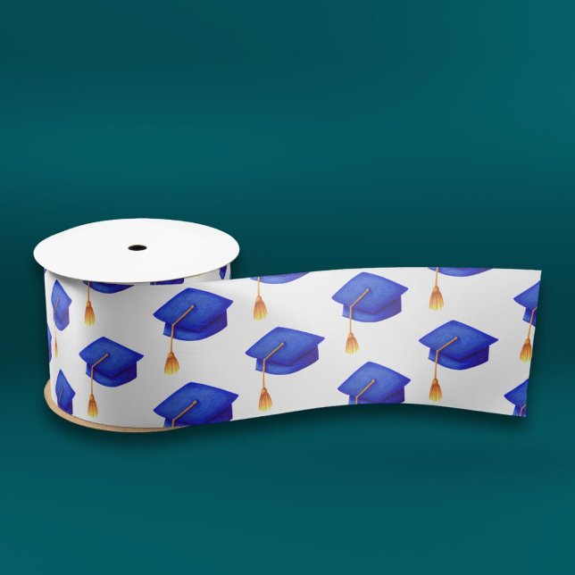 Royal Blue Graduation Cap mit Tassels Abschluss Satinband (Von Creator hochgeladen)