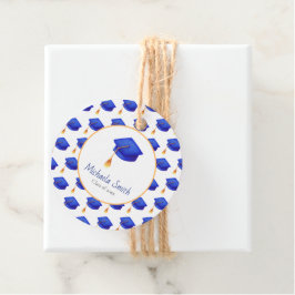 Royal Blue Graduation Cap Personalisierter Abschlu Geschenkanhänger