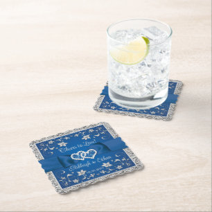 Royal Blue, Gray Cheers to Liebe! Untersetzer