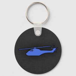 Royal Blue Helicopter Schlüsselanhänger