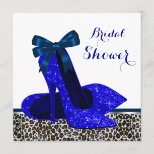 Royal Blue High Heel Brautparty Einladung