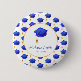 Royal Blue High School Abschluss Personalisiert Button