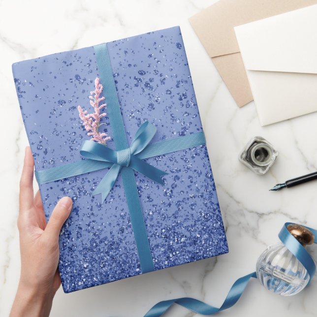 Royal Blue Imitate Glitzer Geschenkpapier (Schenken)