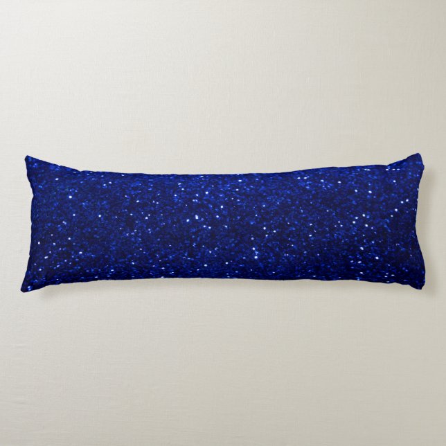 Royal Blue Imitats Glitzer Body Pillow Seitenschläferkissen (Vorderseite)