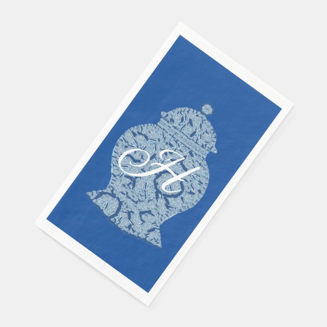 Royal Blue Jar Ginger Jars Mosaic Serviette (Ecke)