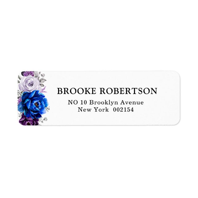 Royal Blue Lila Navy Lilac Blooms Wedding (Vorne)