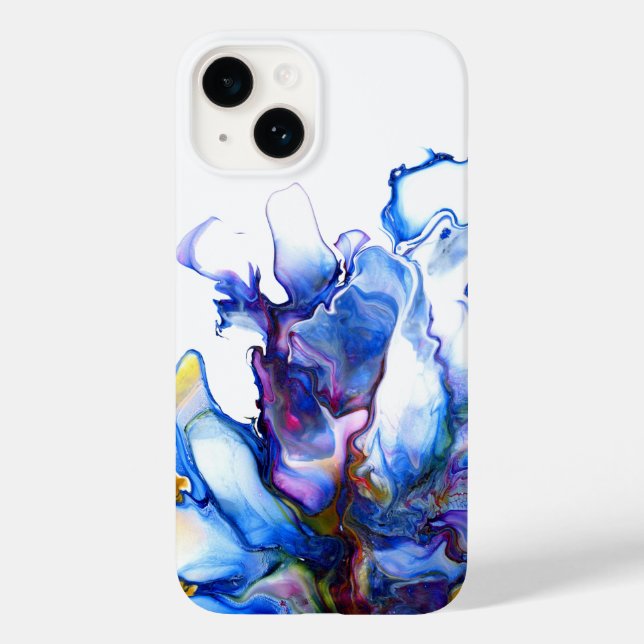 Royal Blue & Lila Vibrann Abstrakte Fluid Art Case-Mate iPhone Hülle (Rückseite)
