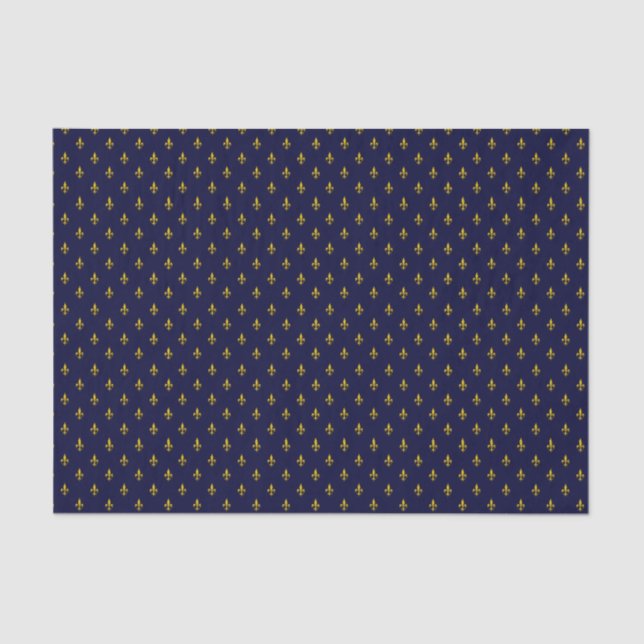 Royal Blue Lilie Pattern Seidenpapier (Vorderseite)