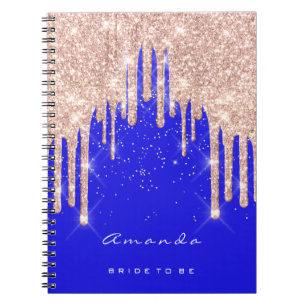 Royal Blue Makeup Artist Brautparty Spark Notizblock