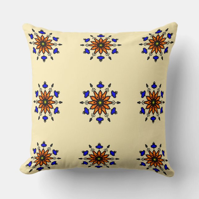 Royal Blue Mandala Kissen (Vorderseite)