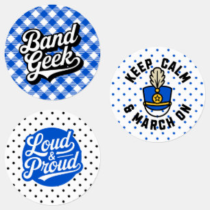 Royal Blue Marching Band Geek Aufkleberbogen Etiketten