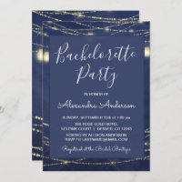 Royal Blue Mason Jars Bachelorette Night Out Party