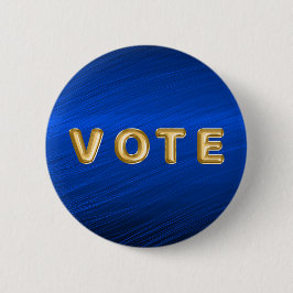Royal Blue Metallic Graphic Vote Button