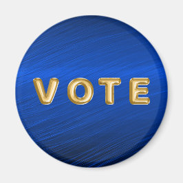 Royal Blue Metallic Graphic Vote Magnet