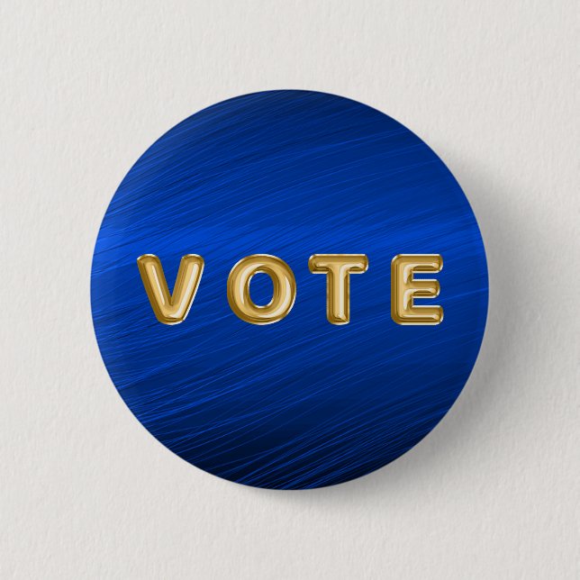 Royal Blue Metallische Grafikabstimmung Button (Vorderseite)