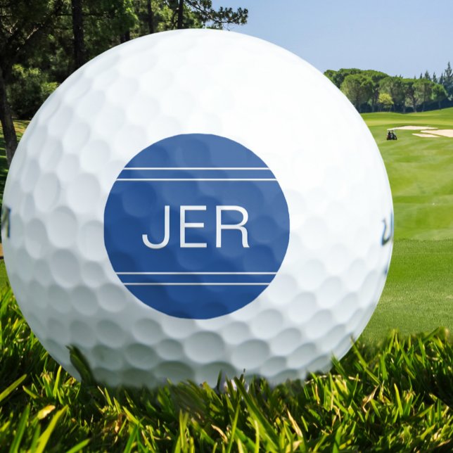 Royal Blue Mit Monogramm Initial Personalisiert Go Golfball (Royal Blue Monogrammed Initial Personalized Golfer Golf Balls)