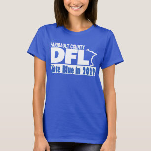 Royal Blue mit weißen Logos - Blaue Stimme für F T-Shirt