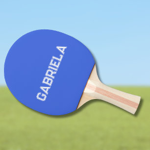 Royal Blue Modern Name   Trendy Minimalistisch Tischtennis Schläger