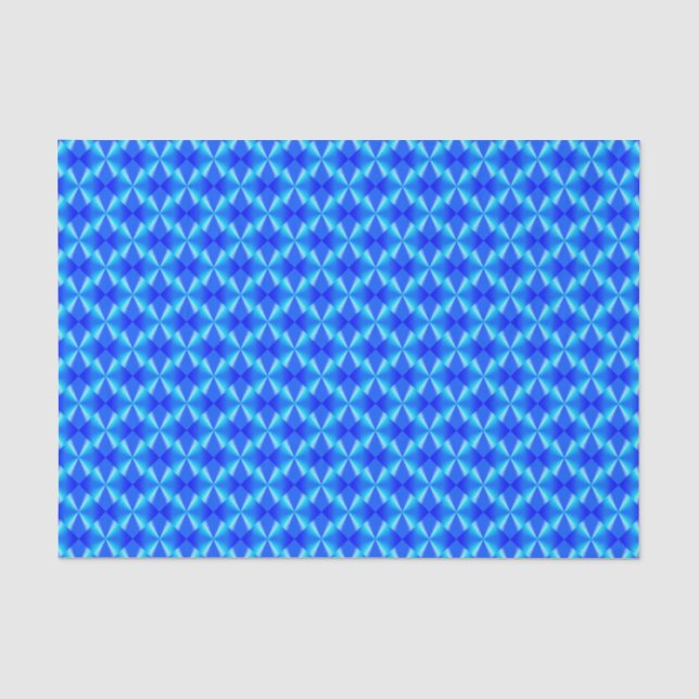 Royal Blue Modern trendy Pattern Seidenpapier (Vorderseite)