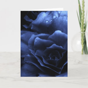 Royal Blue Nah Up of a Double Begonia Karte
