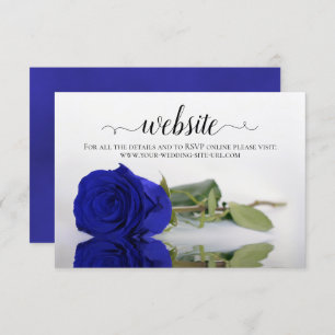 Royal Blue oder Cobalt Rose Elegante Wedding Websi Begleitkarte