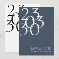 Royal Blue Opulence Minimal Typografie Hochzeit